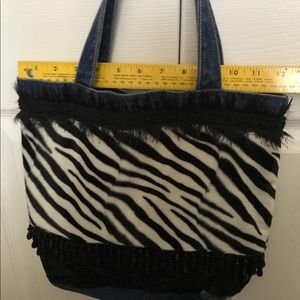 NWOT Handmade Embellished Tote Bag